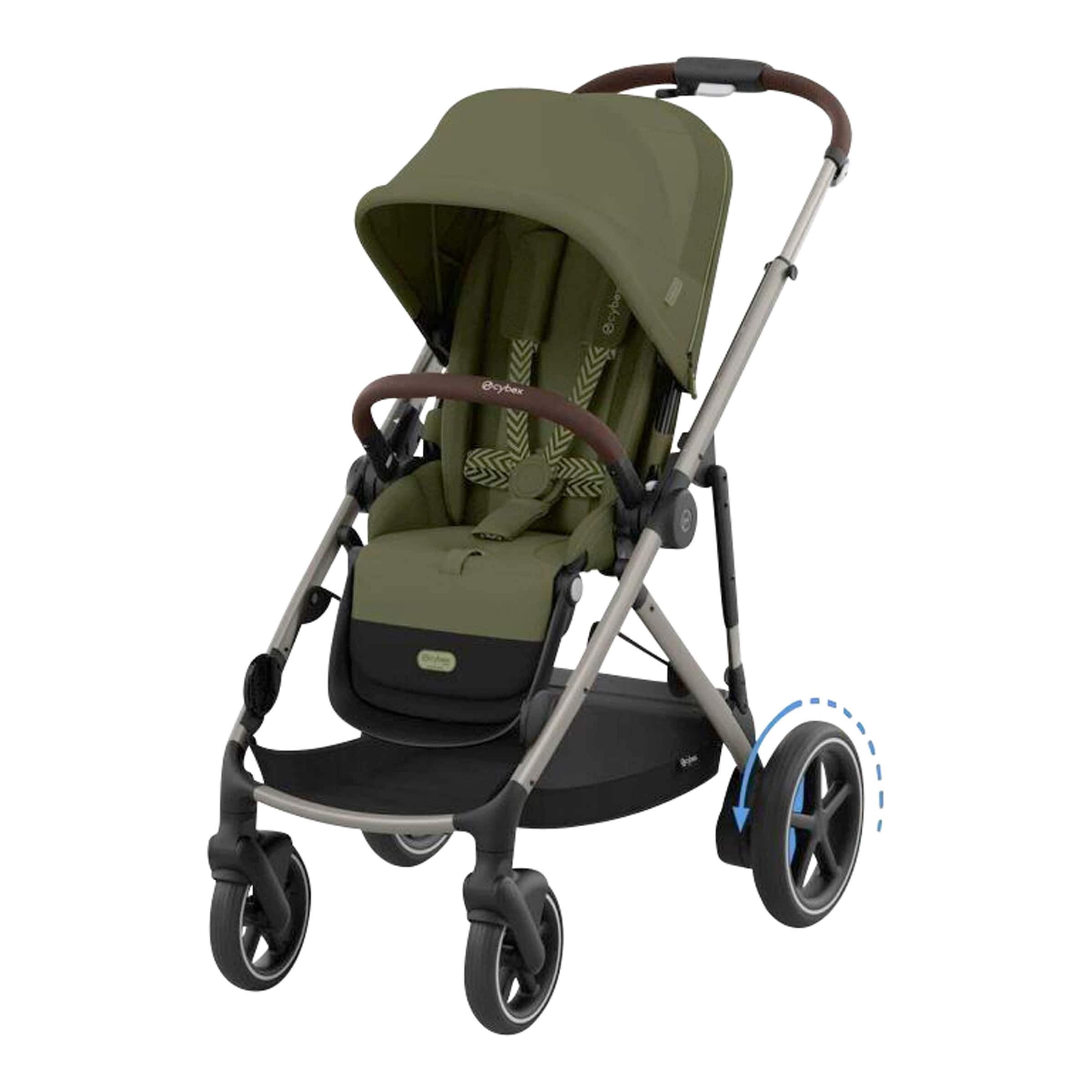 Cybex Gold Zwillings- und Kinderwagen Geschwisterwagen eGazelle S gruen online kaufen
