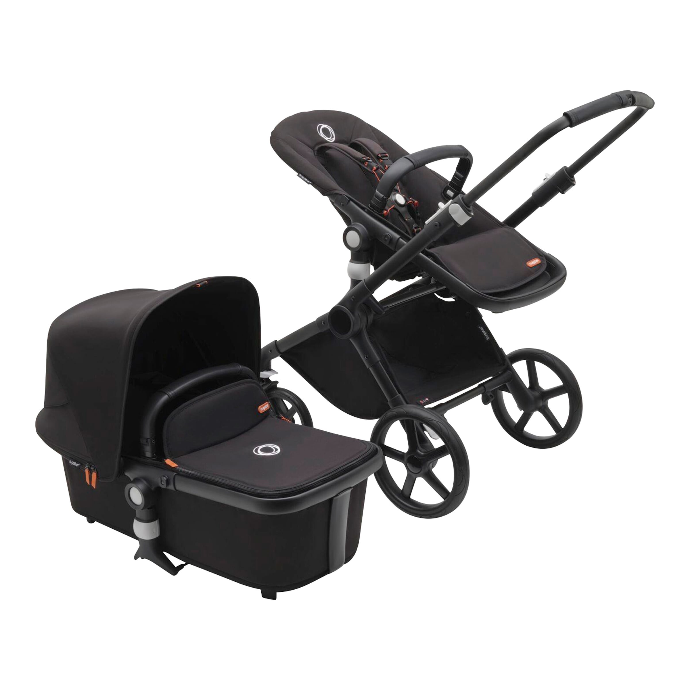 Bugaboo Fox Cub Kombikinderwagen Trio-Set inkl. Fußsack und Getränkehalter schwarz online kaufen