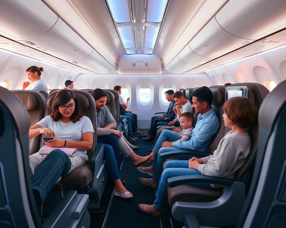 Familiensitzplätze im Flugzeug