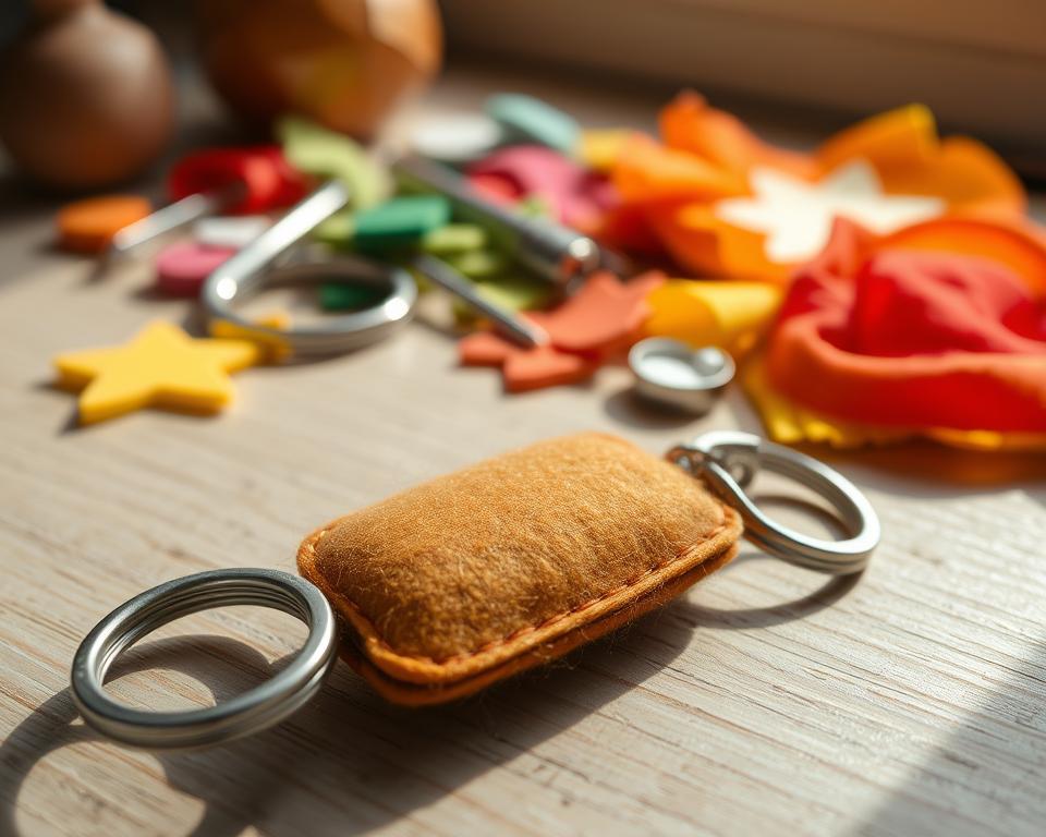 Filzschlüsselanhänger DIY Anleitung