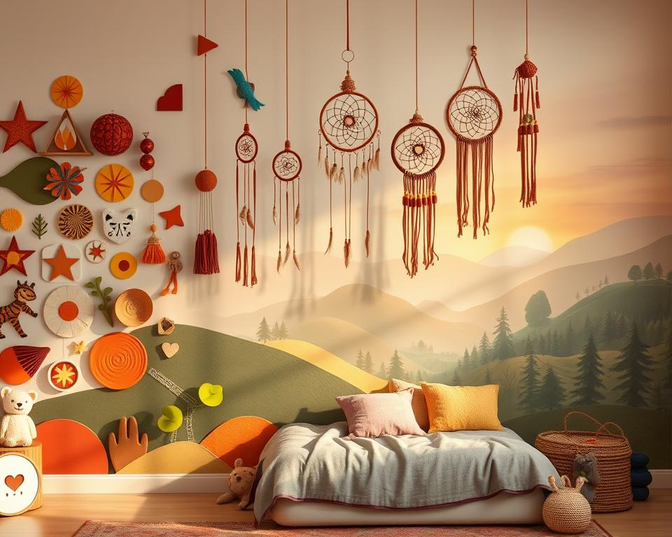 Kreative Kinderzimmer Wanddekoration