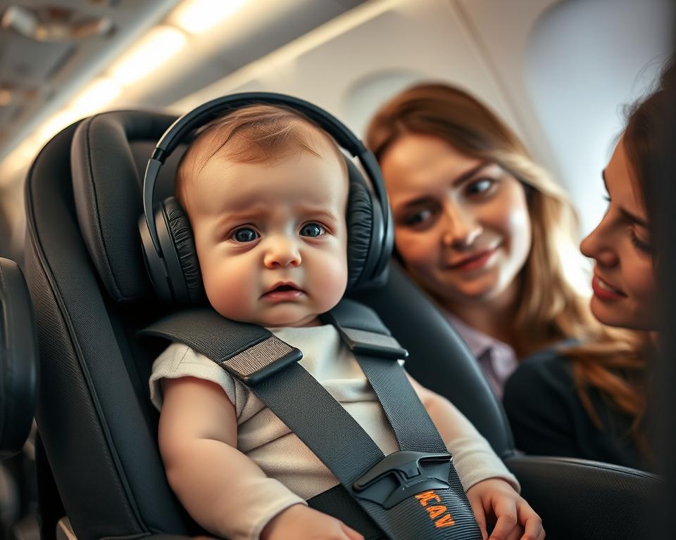 Ohrendruck bei Babys im Flugzeug