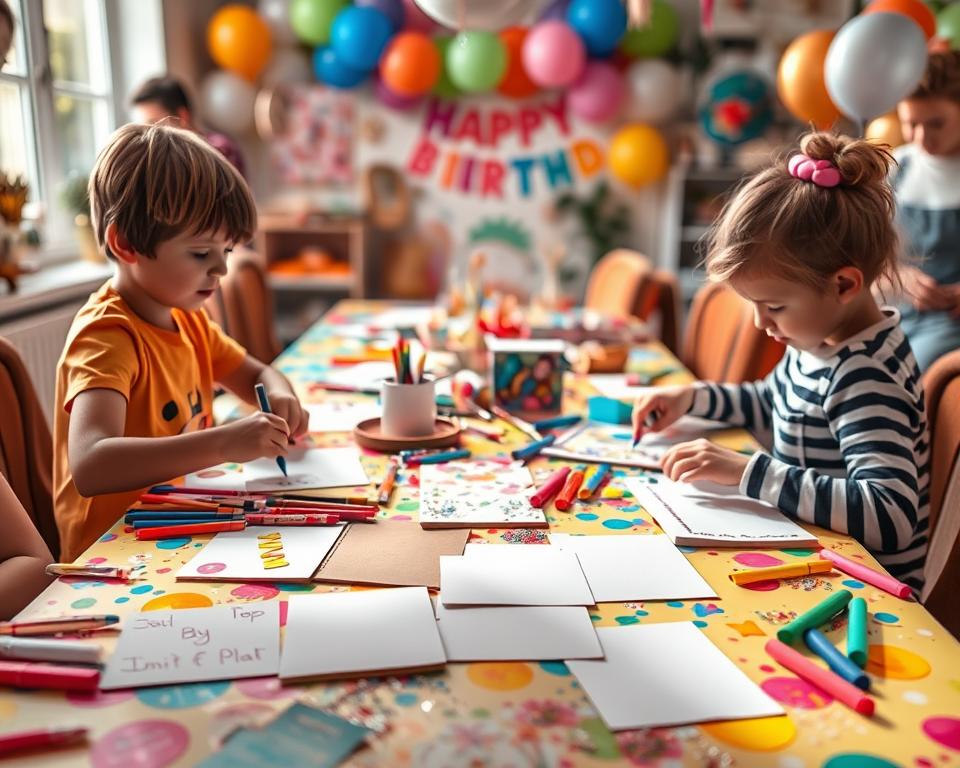 Basteln mit Kindern Einladungskarten
