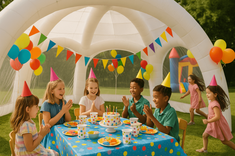 Kindergeburtstag im aufblasbaren Partyzelt feiern – Die perfekte Lösung für jedes Wetter