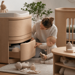 Abgerundete Möbel im Babyzimmer: worauf Eltern im ersten Jahr achten können – Ratgeber zu Abgerundete Babyzimmermöbel im ersten Lebensjahr: Kanten, Griffe, Türdämpfung und Pflege im Alltag
