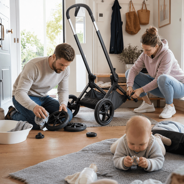 Abnehmbare Räder am Kinderwagen: was Eltern im ersten Babyjahr beachten sollten