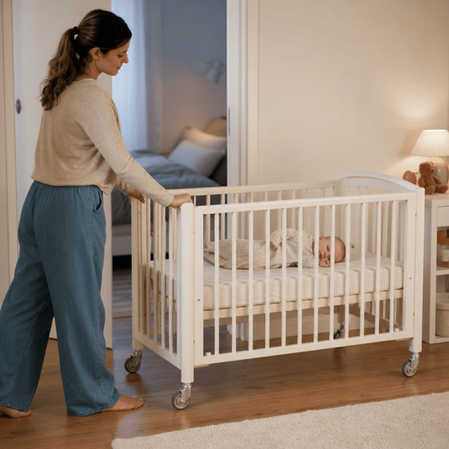 Babybett mit Rollen: Standortwechsel, Bremsen und sichere Schlafumgebung