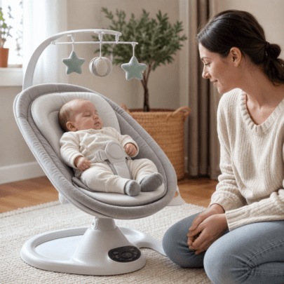 Babyschaukel für Neugeborene und junge Babys: Ruhepausen, Haltung und Sicherheit