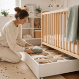 Bettkasten unter dem Babybett: Stauraum sicher und praktisch nutzen – Ratgeber zu Unterbett-Stauraum im Babyzimmer für Kleidung, Bettwäsche und Alltagszubehör
