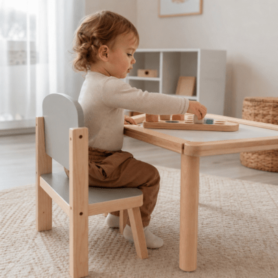 Erster Spieltisch ab etwa 18 Monaten: Sitzhöhe, Materialien und sichere Nutzung