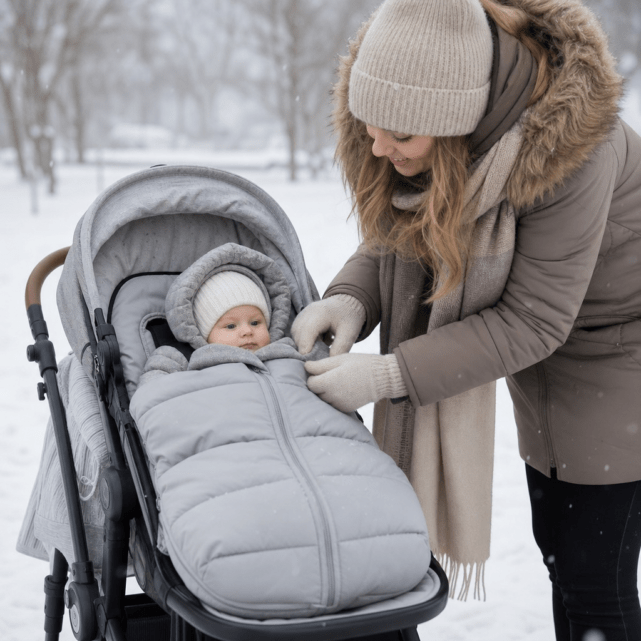 Fußsack im Kinderwagen: Wärme, Gurte und Pflege im Babyalltag