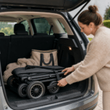 Gefalteten Buggy sicher abstellen und unterwegs praktisch verstauen – Ratgeber zu Zusammengeklappter Buggy im Babyalltag: Transportsicherung, Standfläche und Verstauen