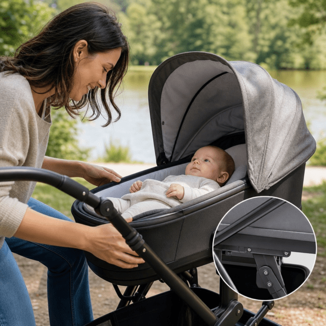 Geneigte Liegeposition im Kinderwagen: Nutzen, Grenzen und sichere Anwendung