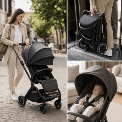 Kompakter Kinderwagen ab Geburt: Liegekomfort, Faltmechanismus und Alltagstauglichkeit