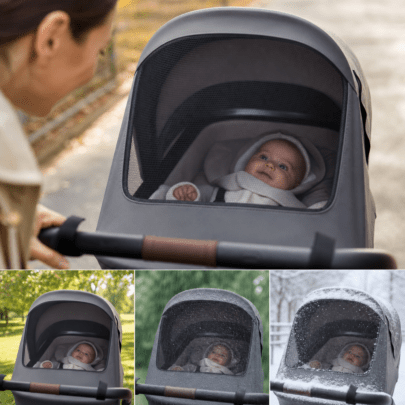 Sichtfenster am Kinderwagen: Blickkontakt, Reize und Wetter im Babyalltag
