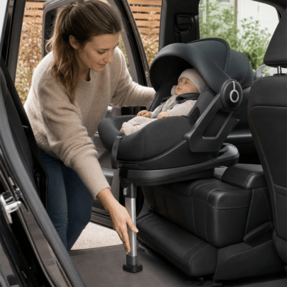 Stützfuß beim Babysitz richtig nutzen: Einbau, Fahrzeugcheck und Alltag