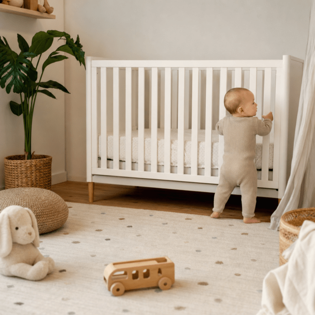 Wenn Babys krabbeln und stehen: sichere Schlafumgebung im Alltag