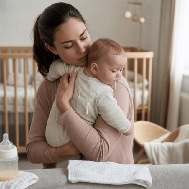Wenn Babys viel spucken: Reflux im ersten Lebenshalbjahr einordnen