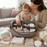 Wickeltasche für Babys sinnvoll packen und übersichtlich organisieren – Ratgeber zu Wickeltasche im ersten Lebensjahr organisieren: Fächer, Wechselkleidung und hygienische Trennung