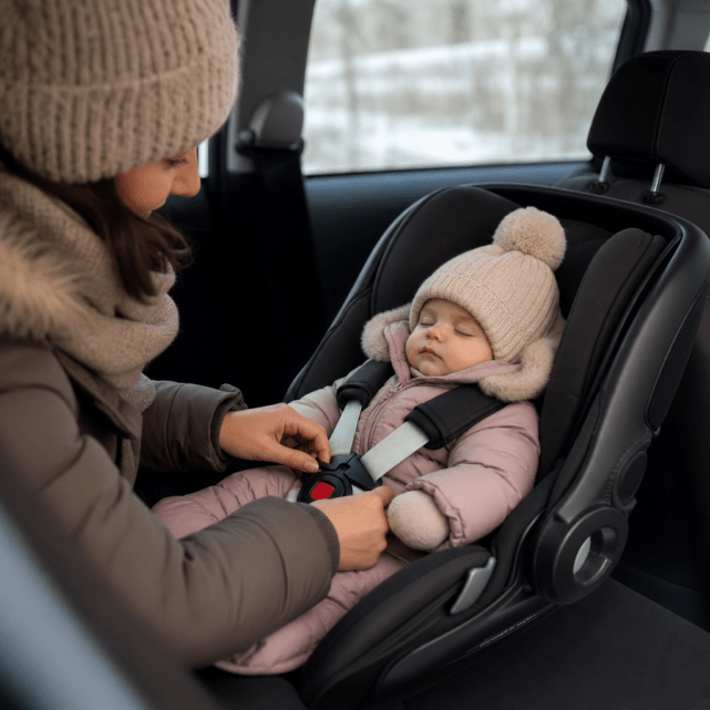 Winterkleidung im Autokindersitz: Babys warm halten und korrekt anschnallen