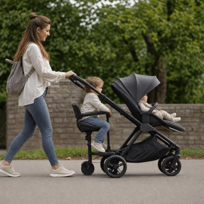 Zusatzsitz am Kinderwagen: Voraussetzungen, Sitzposition und sichere Nutzung im Alltag